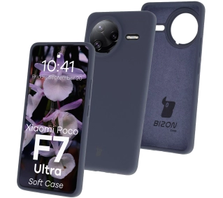 Bizon Silikonowe Soft do Xiaomi Poco F7 Ultra Granatowy