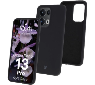 Bizon Silikonowe Soft do Oppo Reno13 Pro Czarny
