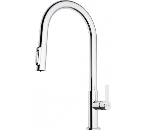 Baterie kuchenne - Franke Maris Slim Clear Water Pull-out J Chrom Mosiądz