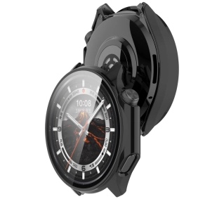 Bizon ze szkłem do OnePlus Watch 3 / Oppo Watch X2 czarny