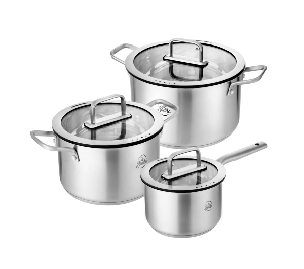 Garnki - La Bonita LB6ZGS001 Silencio Indukcja Stal nierdzewna 6 elementów