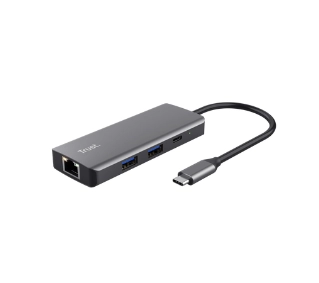 Trust Dalyx 6w1 USB-C Multi-Port Adapter Szary