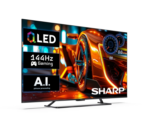 Sharp 55HR7765E 55" QLED 4K 144Hz Google TV Funkcje AI Dolby Vision IQ Dolby Atmos DTS-X HDMI 2.1 DVB-T2 - Kup na Raty - RRSO 0%
