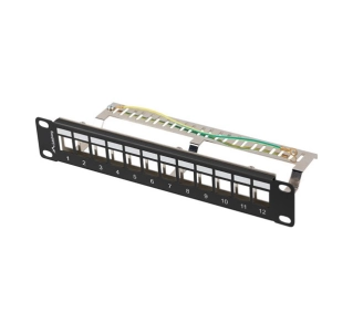 Lanberg PPKS-9212-B PUSTY 12 PORT 1U 10" FTP