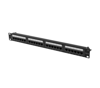 Lanberg PPUA-1024-B 24 PORT 1U 19" KAT.6A UTP Czarny