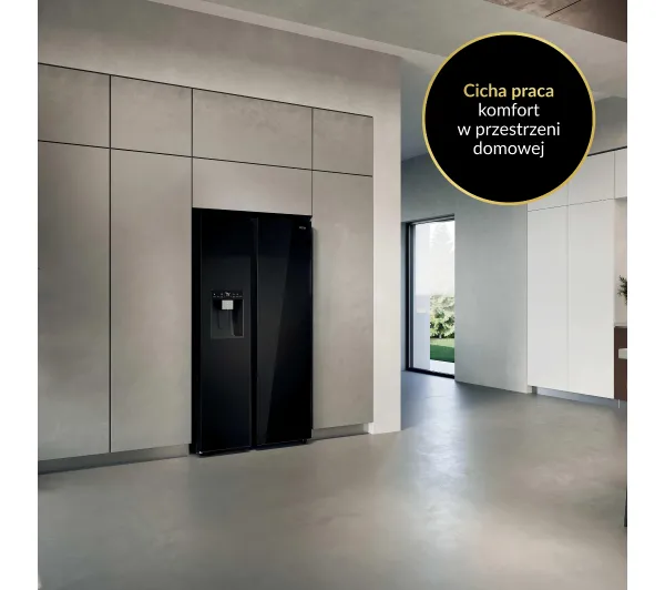 Haier SBS HSW79F18DIGB No Frost 177,5cm Dystrybutor wody i lodu Czarne szkło - Kup na Raty - RRSO 0%