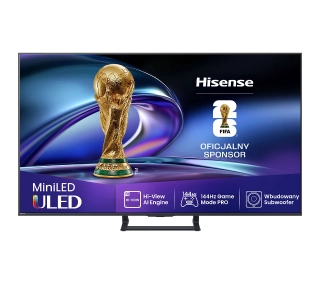 Hisense 50E8Q 50" ULED MiniLED 4K 144Hz Smart TV Funkcje AI Dolby Vision Dolby Atmos HDMI 2.1 DVB-T2 - Kup na Raty - RRSO 0%