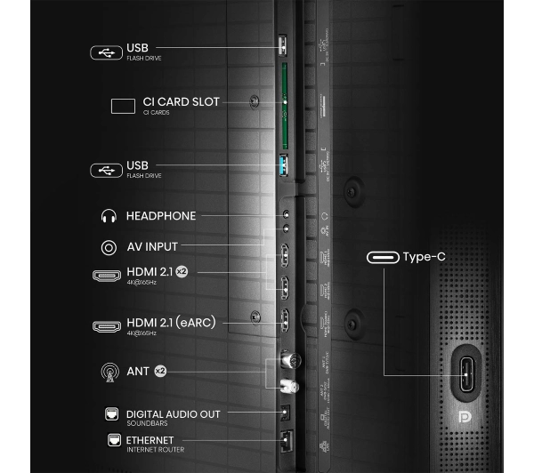 Hisense 65U8Q 65" ULED MiniLED 4K 165Hz Smart TV Funkcje AI Dolby Vision Dolby Atmos HDMI 2.1 DVB-T2 - Kup na Raty - RRSO 0%