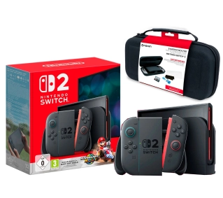 Nintendo Switch 2 Joy-Con Czarny + Mario Kart World + Nacon Starter Pack - Kup na Raty - RRSO 0%