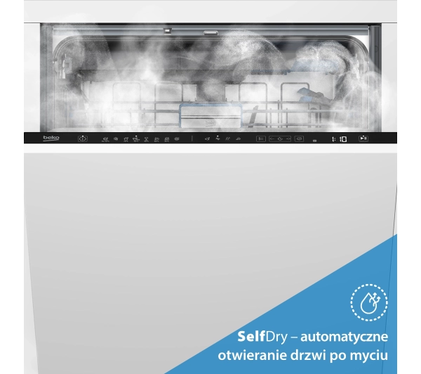 Beko bPro500 BDIN37541WP Funkcje AI PowerIntense SuperiorDry 59,8cm Automatyczne otwieranie drzwi Szuflada na sztućce - Kup na Raty - RRSO 0%