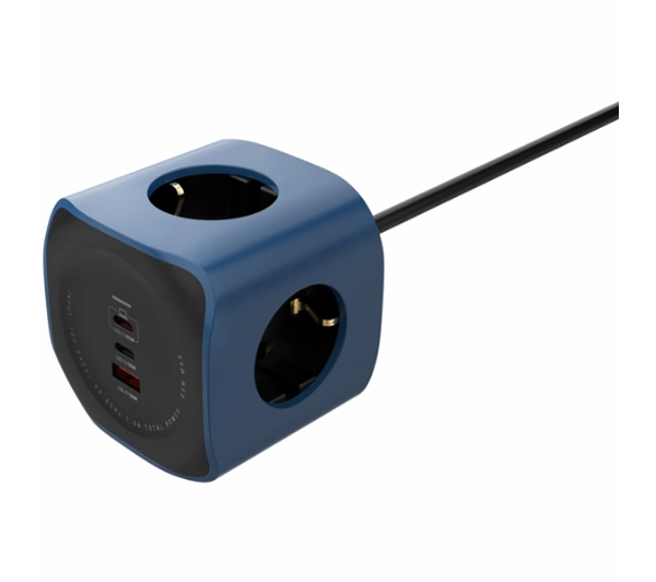 Cellline BELI03810 3 gniazda 1x USB-A 2x USB-C 65W Niebieski