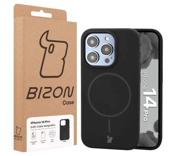 Bizon Soft z MagSafe do Apple iPhone 14 Pro Czarny