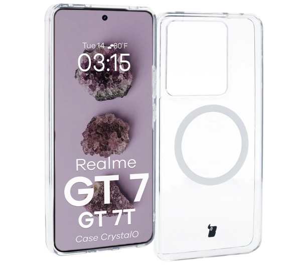 Bizon CrystalO z MagSafe do Realme GT 7 / Realme GT 7T Przezroczyste