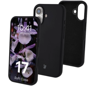Bizon Silikonowe Soft do Apple iPhone 17 Czarny
