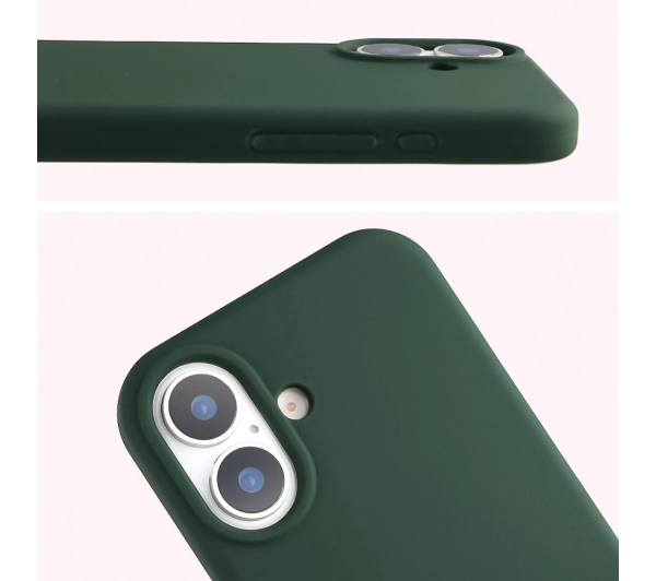 Bizon Silikonowe Soft do Apple iPhone 17 Ciemnozielony