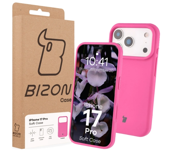 Bizon Silikonowe Soft do Apple iPhone 17 Pro Fuchsia