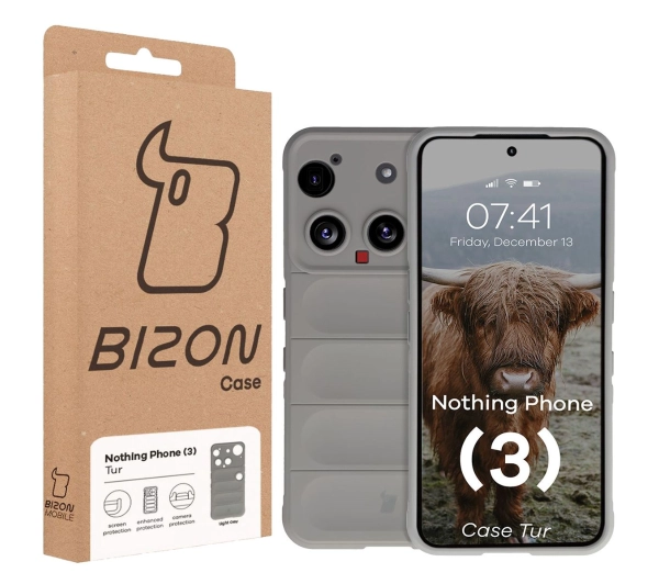 Bizon Tur do Nothing Phone 3 Light Grey Jasnoszary