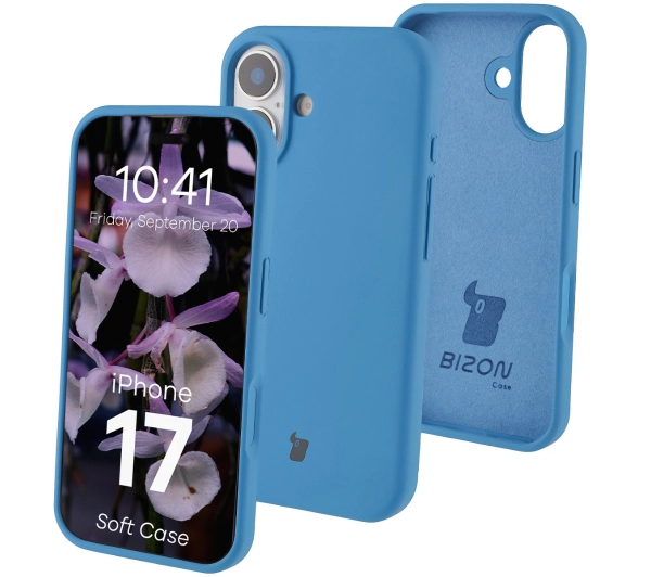 Bizon Silikonowe Soft do Apple iPhone 17 Niebieski