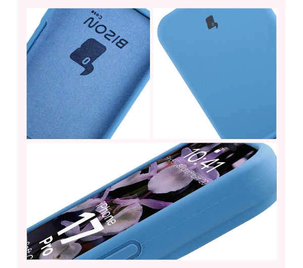 Bizon Silikonowe Soft do Apple iPhone 17 Pro Niebieski