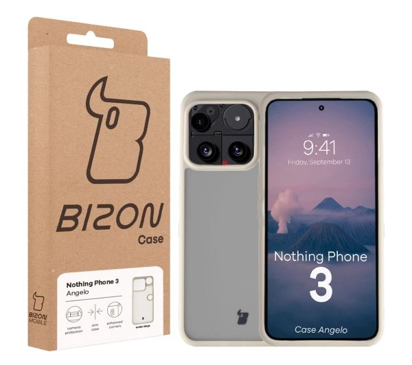 Bizon Angelo do Nothing Phone (3) z beżową ramką
