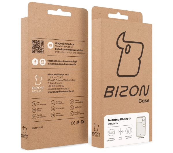 Bizon Angelo do Nothing Phone (3) z beżową ramką