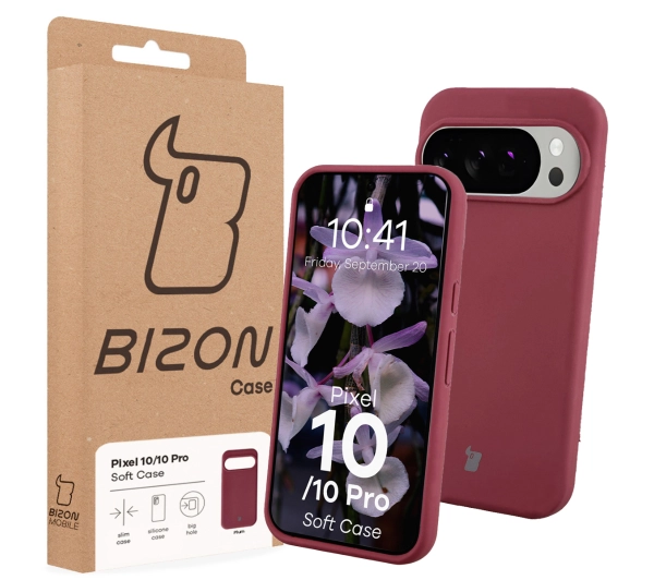Bizon Soft do Google Pixel 10 / Google Pixel 10 Pro Śliwkowy