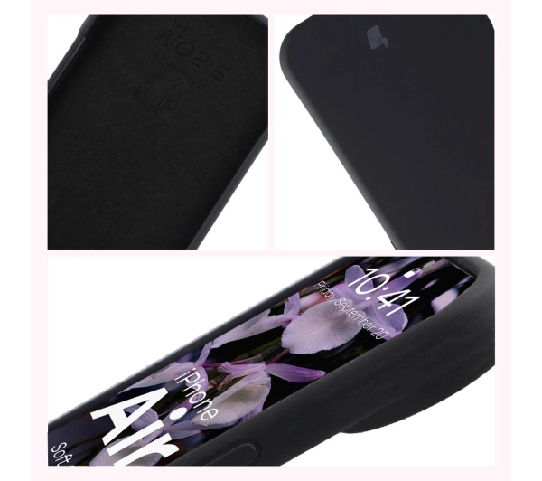 Bizon Silikonowe Soft do Apple iPhone Air Czarny