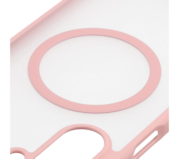 Bizon MatteO z MagSafe do MatteO Samsung Galaxy A17 5G Pink Półprzezroczyste z różową ramką