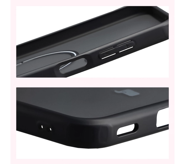 Bizon MatteO z MagSafe do MatteO Samsung Galaxy A17 5G Black Półprzezroczyste z czarną ramką