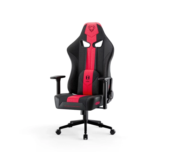 Diablo Chairs X-Player 2.0 Small do 90kg Skóra ECO Tkanina Karmazynowo-antracytowy - Kup na Raty - RRSO 0%