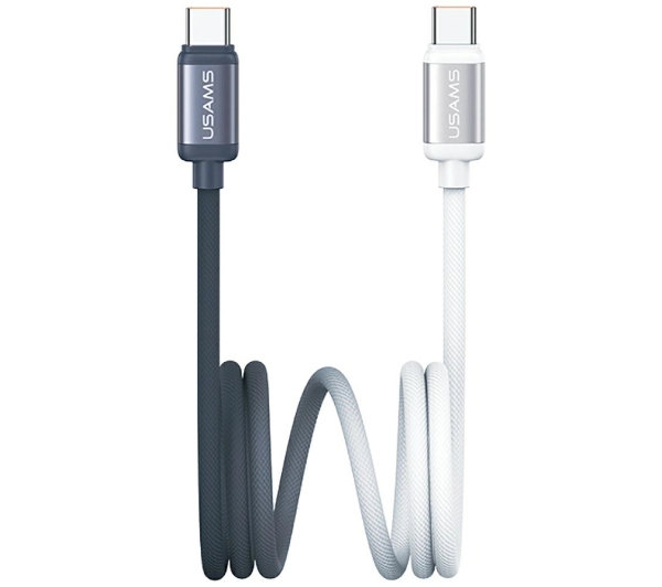 USAMS Bicolor Series PD 60W USB-C do USB-C 1,2m Czarno-biały
