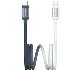 USAMS Bicolor Series PD 60W USB-C do USB-C 1,2m Czarno-biały