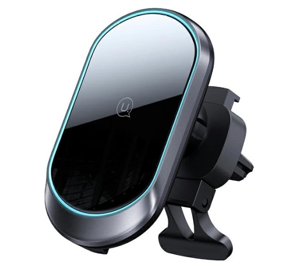 Usams Magnetyczny uchwyt USAMS Wireless Charging 15W Air Vent czarny/black CD182ZJ01