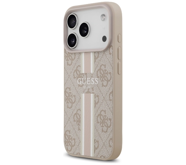 Guess 4G Printed Stripes MagSafe do iPhone 17 Pro Różowy