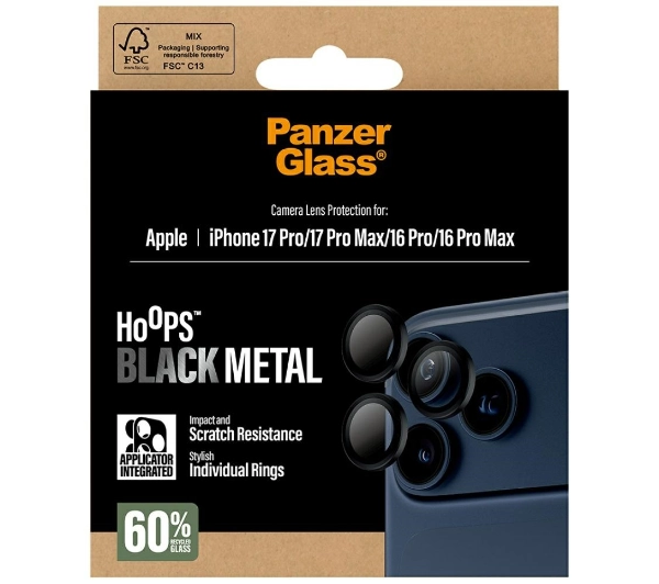 PanzerGlass Hoops do iPhone 17 Pro / 17 Pro Max / 16 Pro / 16 Pro Max Czarny