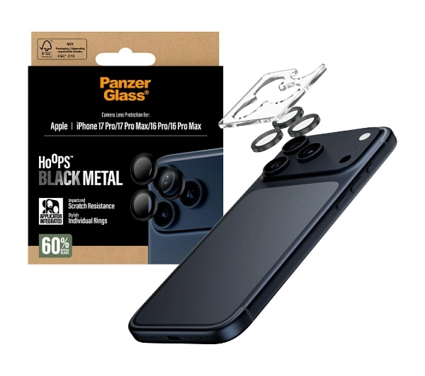 PanzerGlass Hoops do iPhone 17 Pro / 17 Pro Max / 16 Pro / 16 Pro Max Czarny