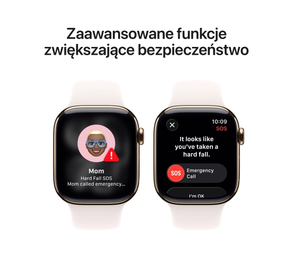 Apple Watch Series 11 GPS + Cellular 46mm Tytan Złoty Pasek sportowy Łagodny róż M/L - Kup na Raty - RRSO 0%