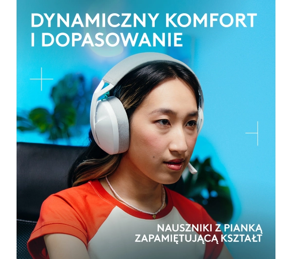 Logitech G321 LIGHTSPEED Nauszne Biały