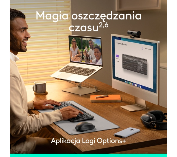 Logitech Signature Slim Solar+ Grafitowy - Kup na Raty - RRSO 0%
