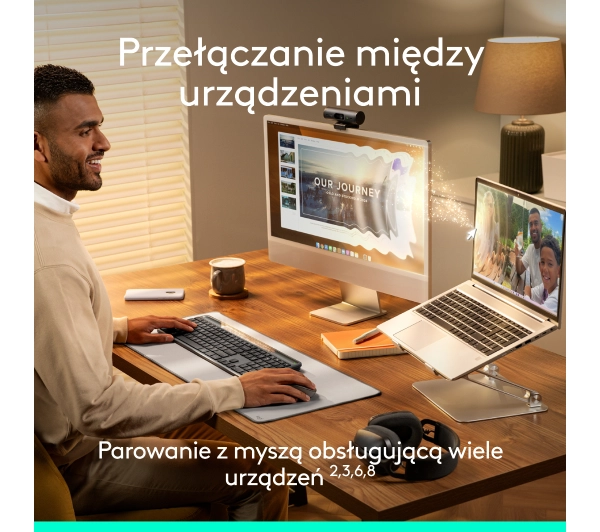 Logitech Signature Slim Solar+ Grafitowy - Kup na Raty - RRSO 0%