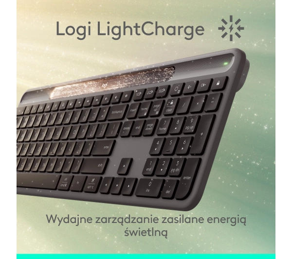 Logitech Signature Slim Solar+ Grafitowy - Kup na Raty - RRSO 0%