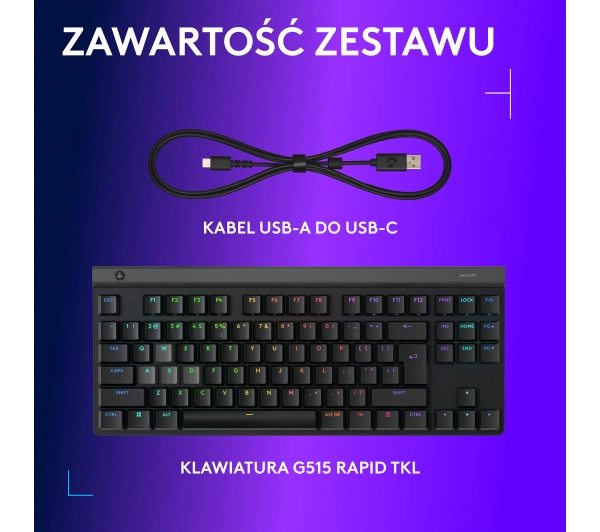 Logitech G515 Rapid TKL Czarny - Kup na Raty - RRSO 0%