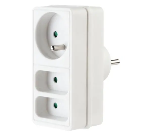 Hama 44047780 3 gniazda Biały