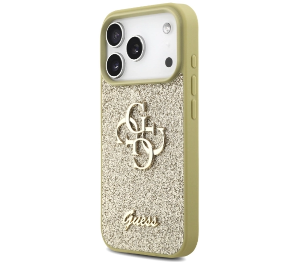 Guess Fixed Glitter Big 4G do iPhone 17 Pro złoty