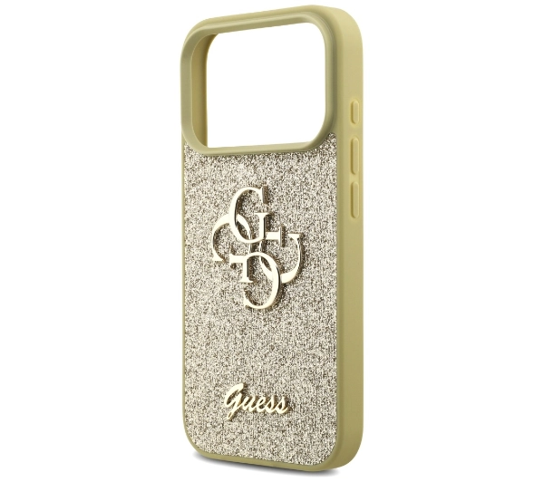 Guess Fixed Glitter Big 4G do iPhone 17 Pro złoty
