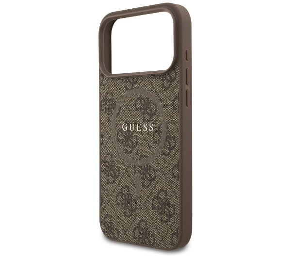 Guess 4G Ring Classic Logo MagSafe do iPhone 17 Pro Max brązowy