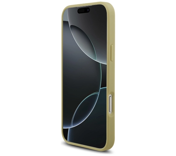 Guess Rhinestone Triangle Logo do iPhone 17 Pro Max złoty