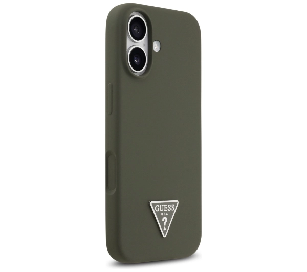 Guess Silicone Triangle Logo MagSafe do iPhone 17 khaki