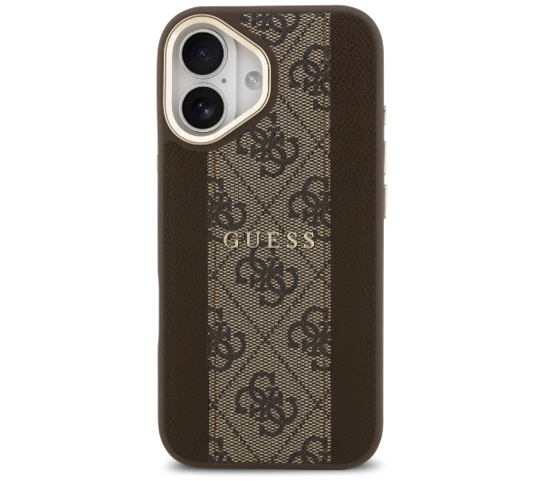 Guess 4G Stripe MagSafe do iPhone 17 brązowy