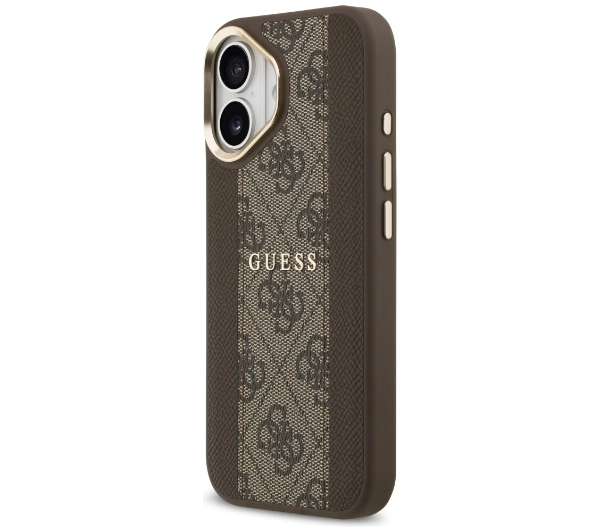 Guess 4G Stripe MagSafe do iPhone 17 brązowy